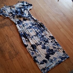 ASOS Blue Flower Print Maternity Dress